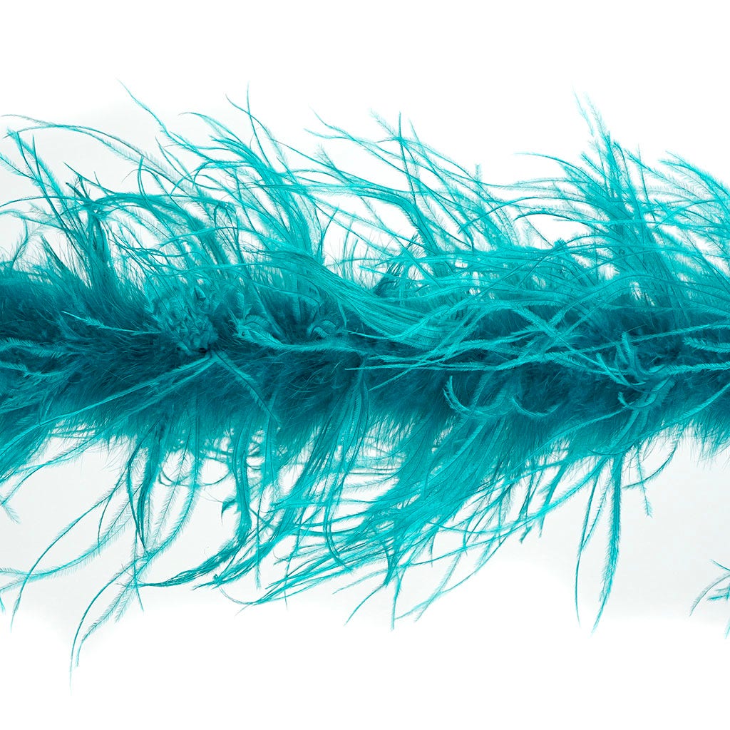 Dark Aqua 2 Ply Ostrich Feather Boa