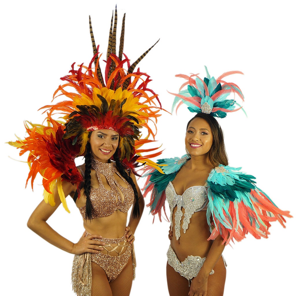 Empress Sun Feather Carnival Mardi-Gras Costume Set