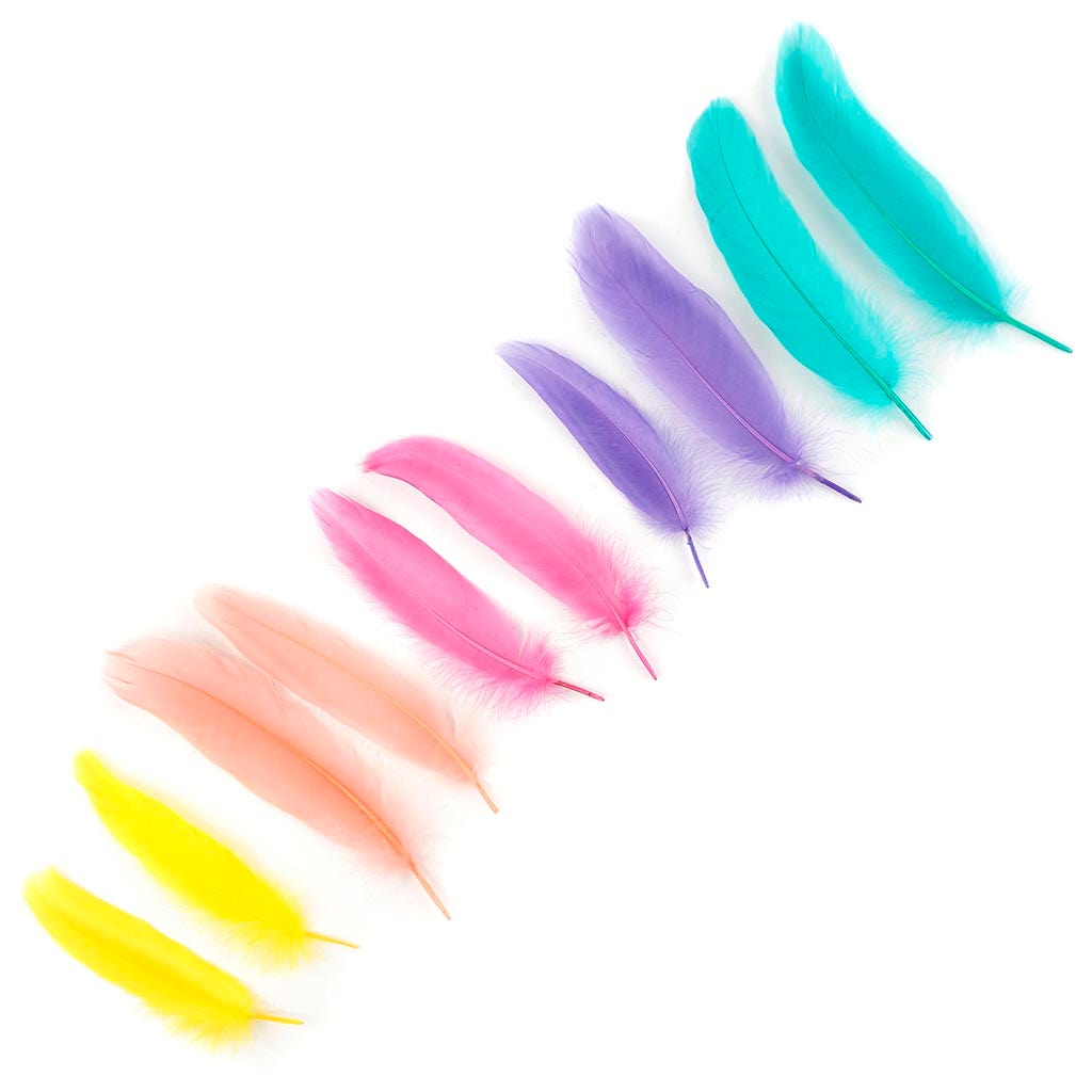 Loose Goose Satinettes Feathers Mix Dyed - Cakemix