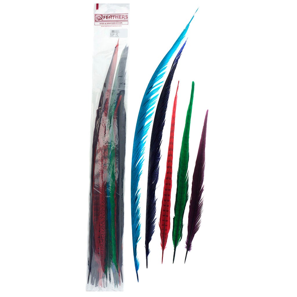 Assorted Pheasant Tails Mix Dyed GEM