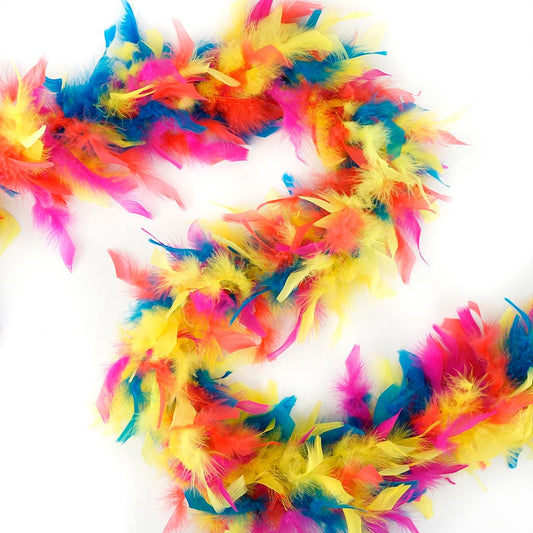Chandelle Feather Boa - Lightweight - Hot Mix