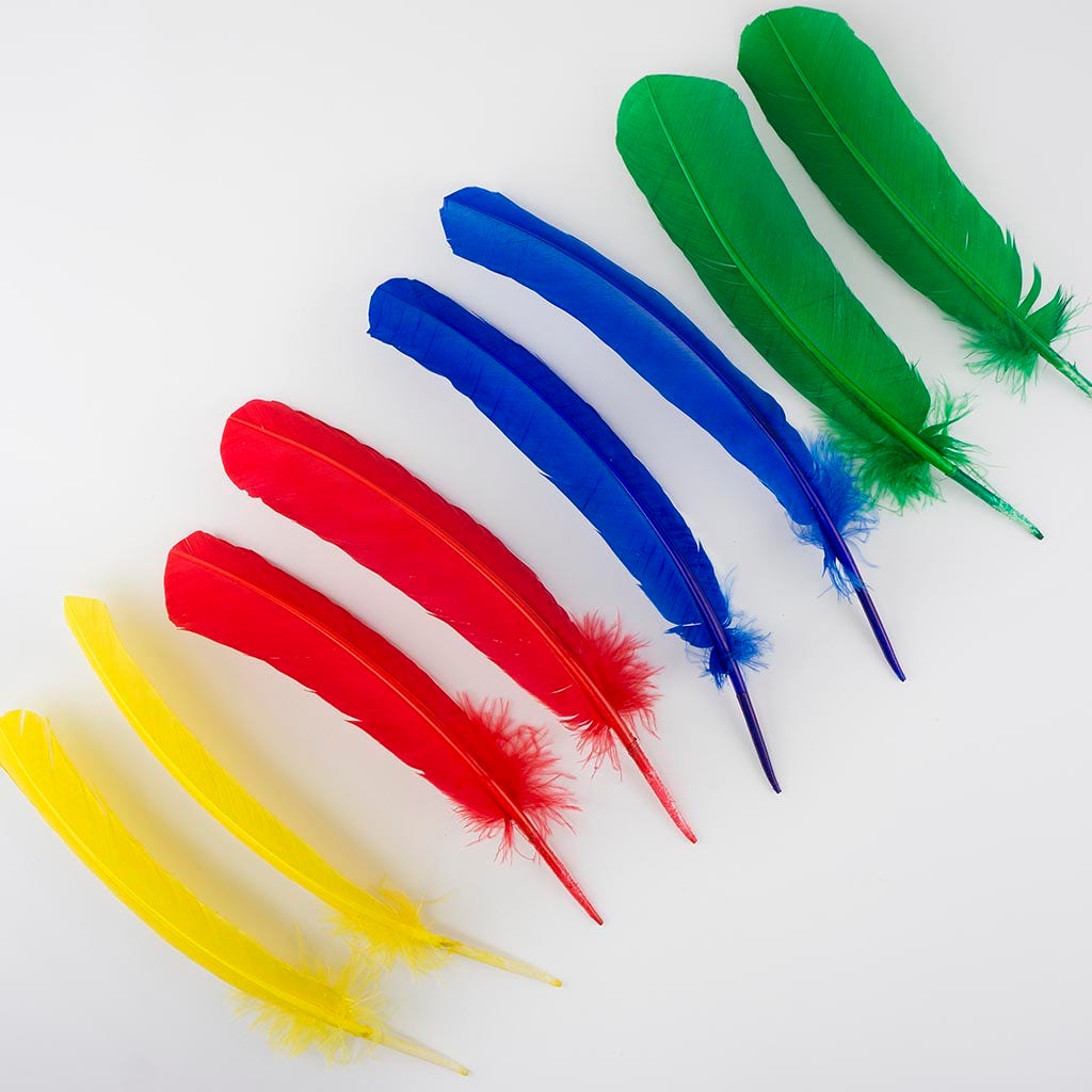 Turkey Quills Mix Colors by Pound - Assorted Mix