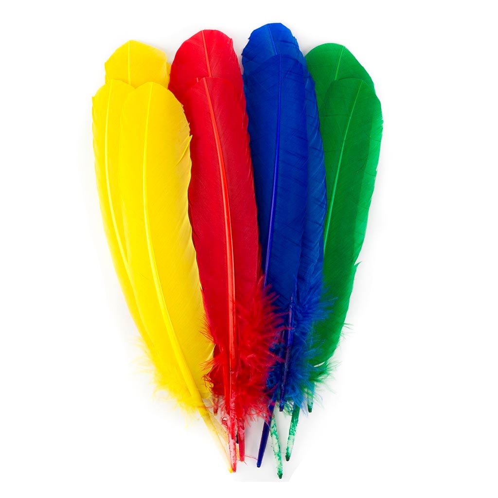 Turkey Quills Mix Colors by Pound - Assorted Mix