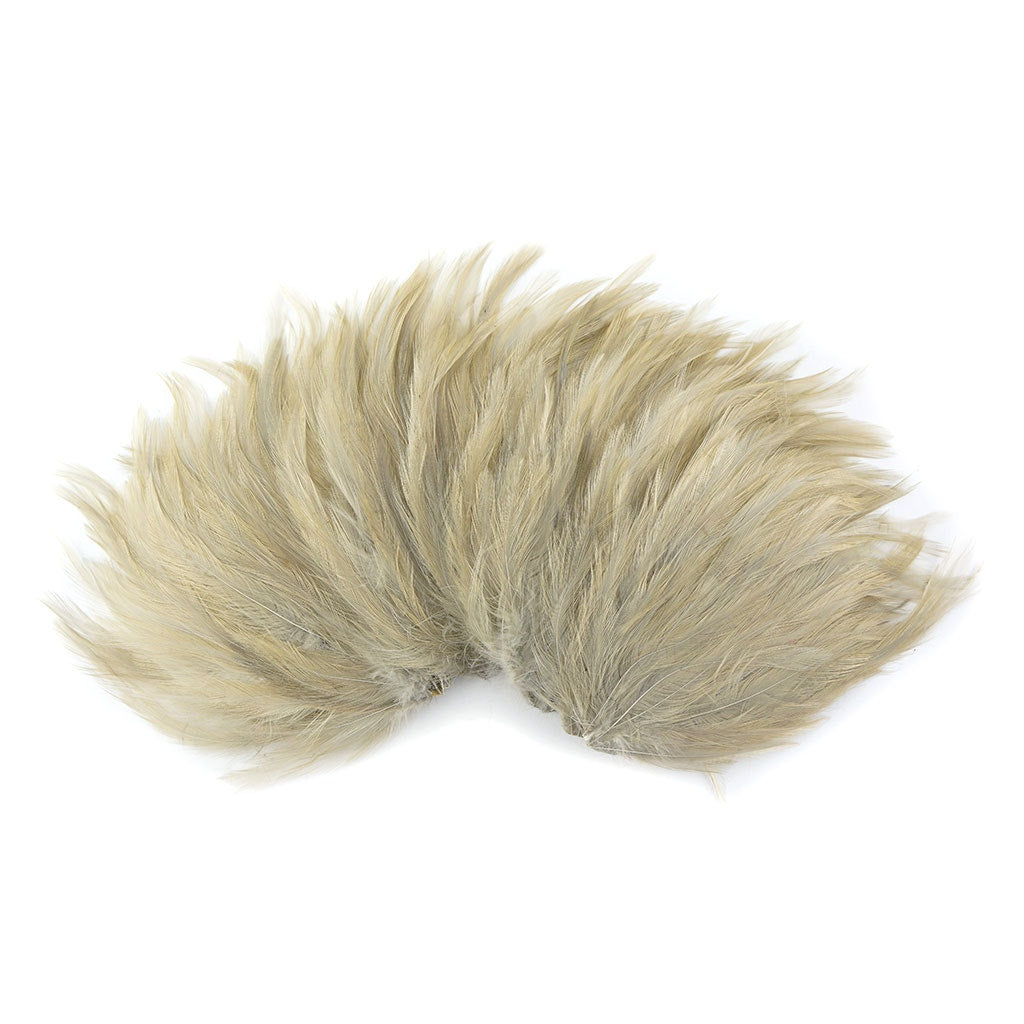 Feather Hackle Pads Dyed - Beige
