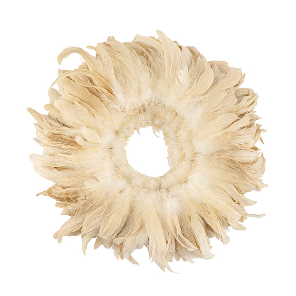 Rooster Coque Tail Feathers Bleach and Dyed - Beige