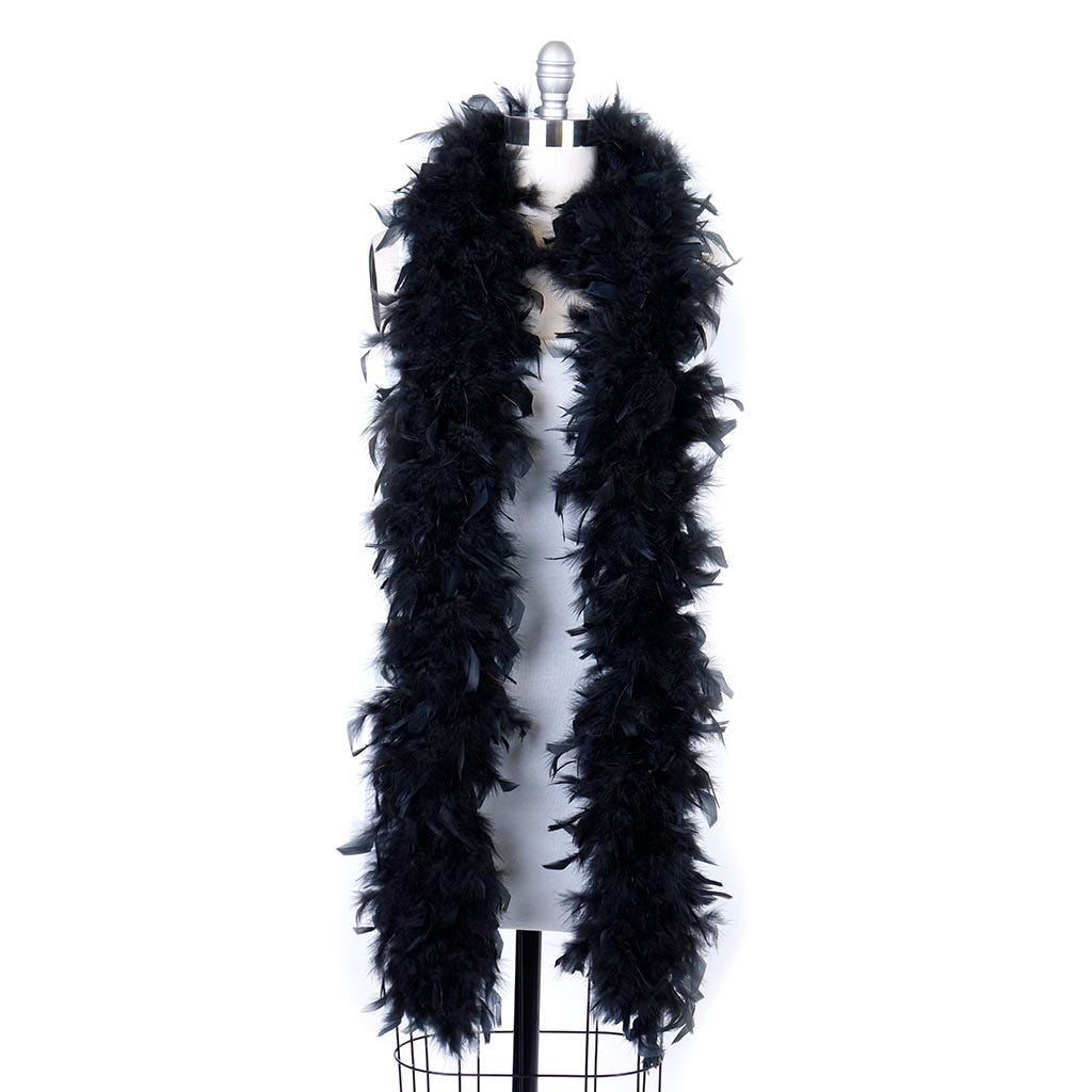 Black Chandelle Feather Boa For Sale | Buy Solid Color Fluffy Boas ...