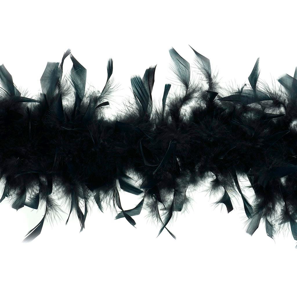 Chandelle Feather Boa - Lightweight - Black