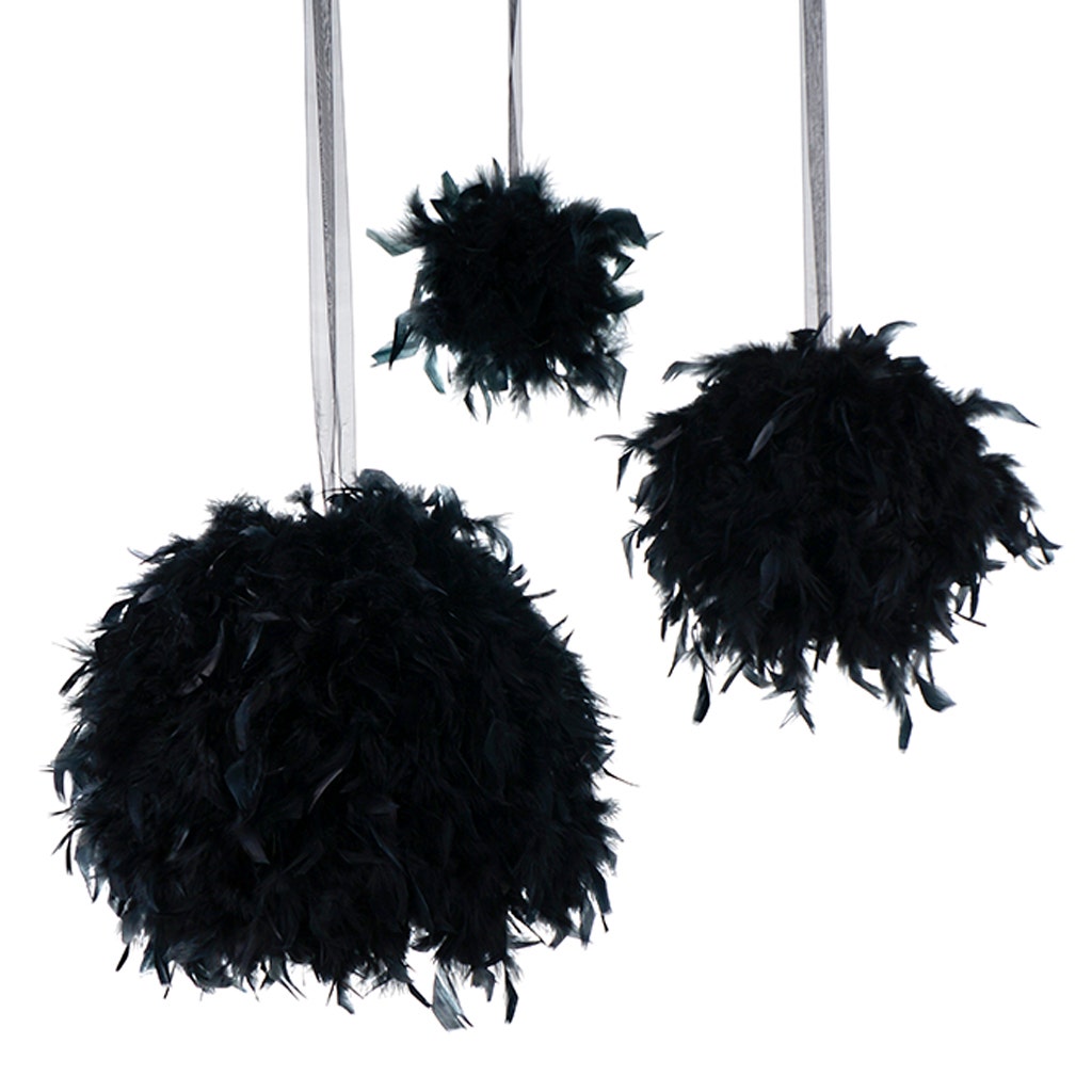 Zucker Feather Products Chandelle Feather Pom Poms - 18 inch - Black