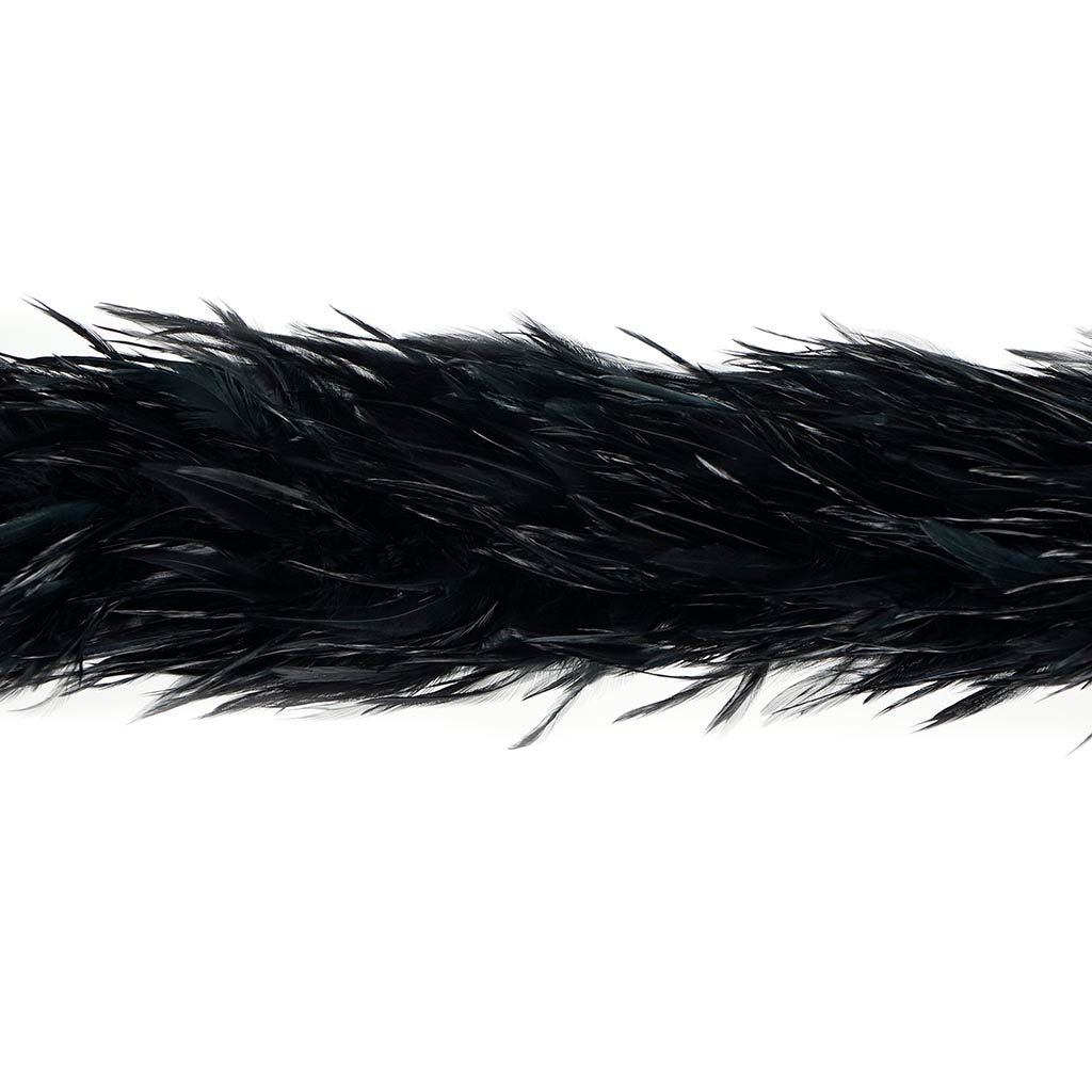 Rooster Hackle Boas Dyed - Black