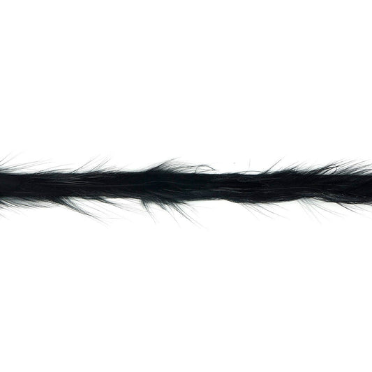 Feather Tape Trim w/Hackle - Black