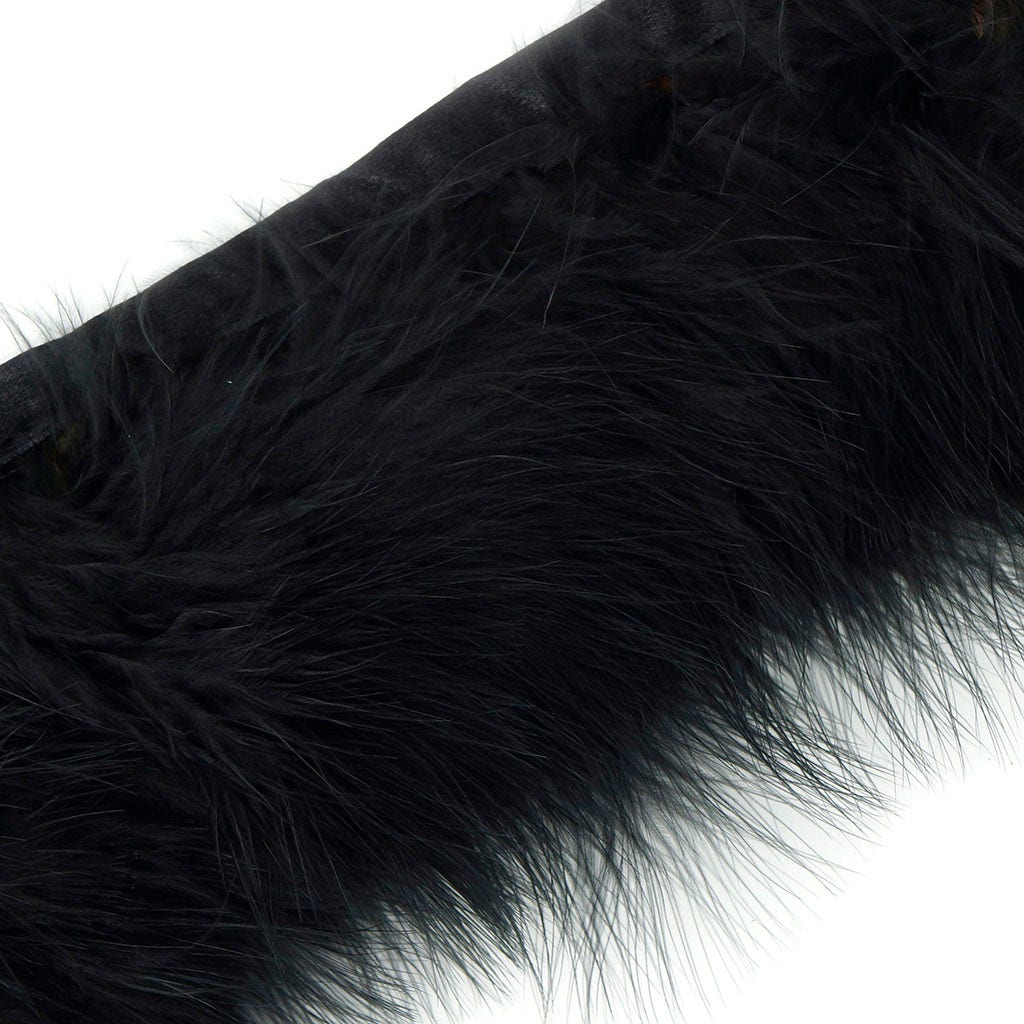 Marabou Feather Fringe Black