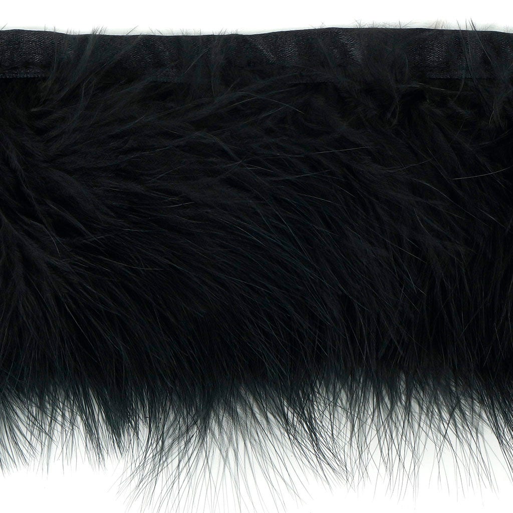 Marabou Feather Fringe Black