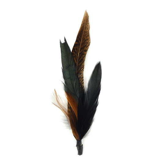 Zucker - Hat Feather Trims - Roaring 20s Flapper Style Feather Pick -  Costume - Cosplay - Millinery - Floral Arrangements - Brown- Pheasant  Hackle