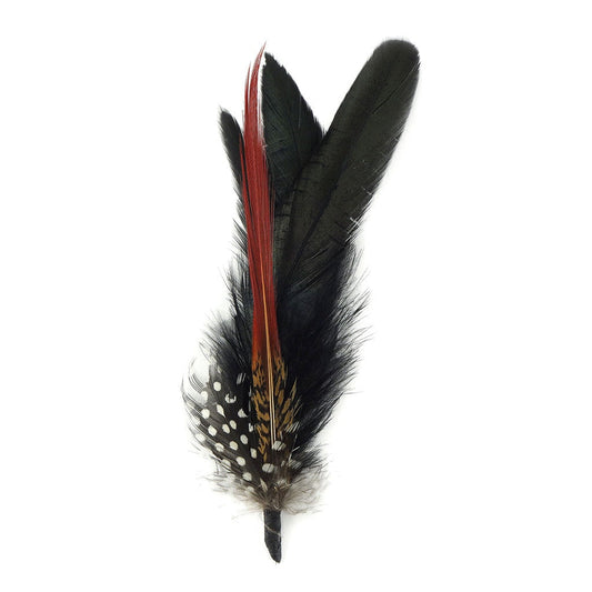 5-7 Inches Black Goose Pallet Feather Trim - 1 Yard