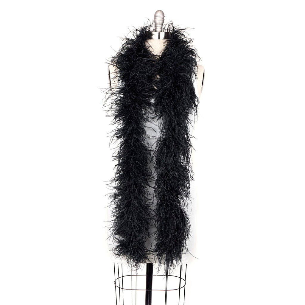 Black 3 Ply Ostrich Feather Boa