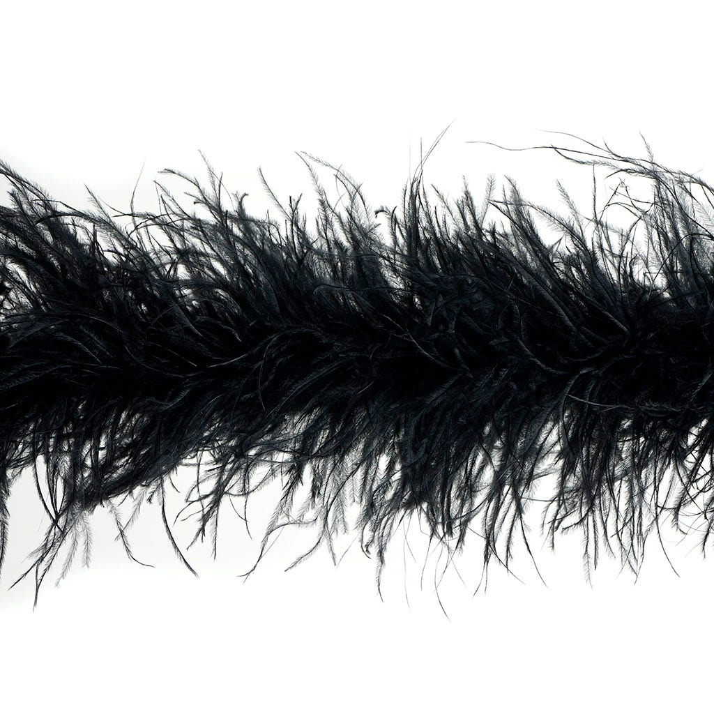 Black 3 Ply Ostrich Feather Boa