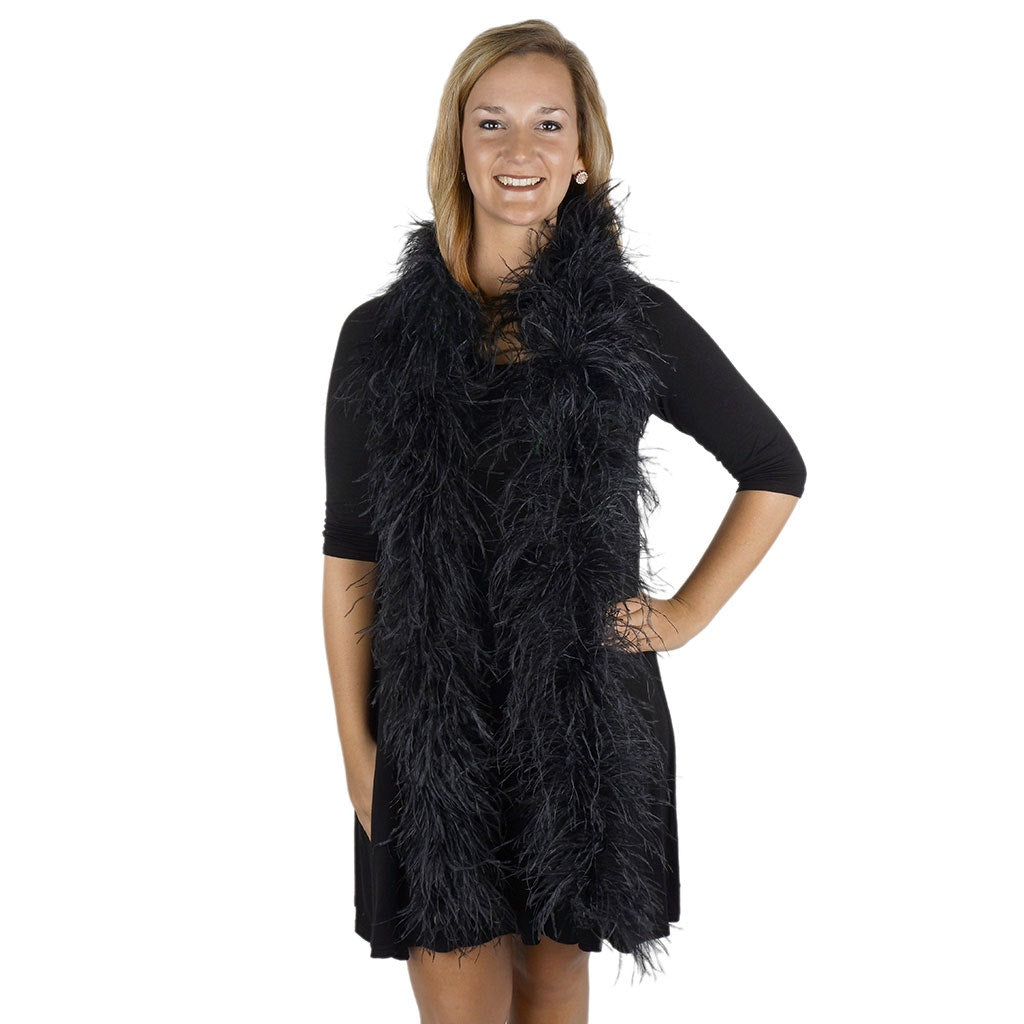 Black 3 Ply Ostrich Feather Boa