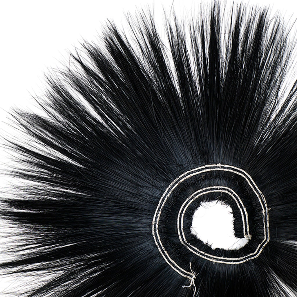 Peacock Flue (Herl) Burnt-Dyed Feathers [{WEDDING CENTERPIECES}] - 12- 14" - Black
