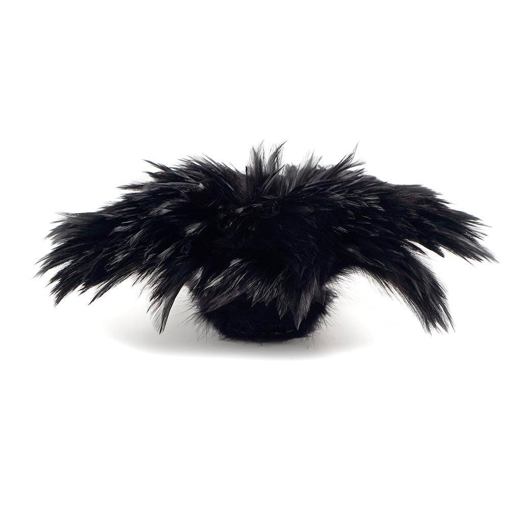 Rooster Hackle-White-Dyed - Black