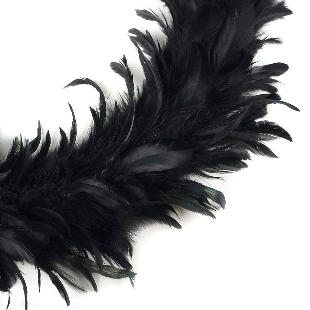 Large Black Feather Wreath