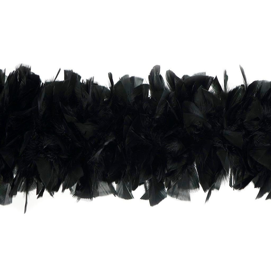 Turkey Feather Boa 8-10" - Black