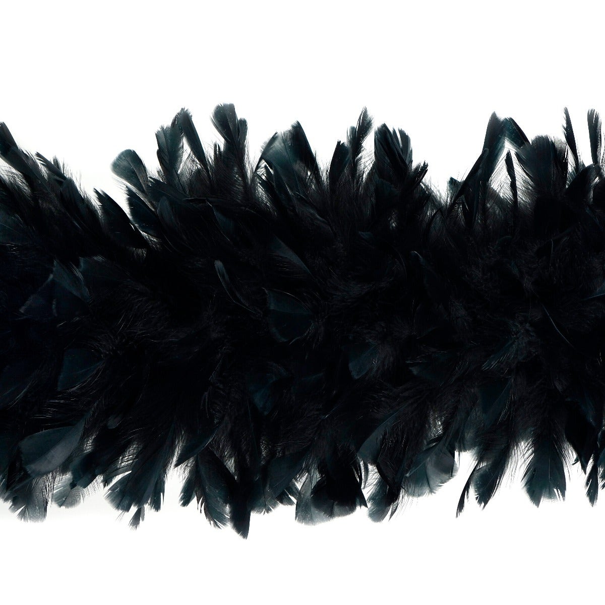 Turkey Ruff Feather Boa - 14-16" - Black