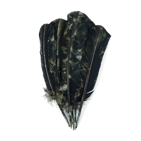 Turkey Quill - Tie Dye - Black and White