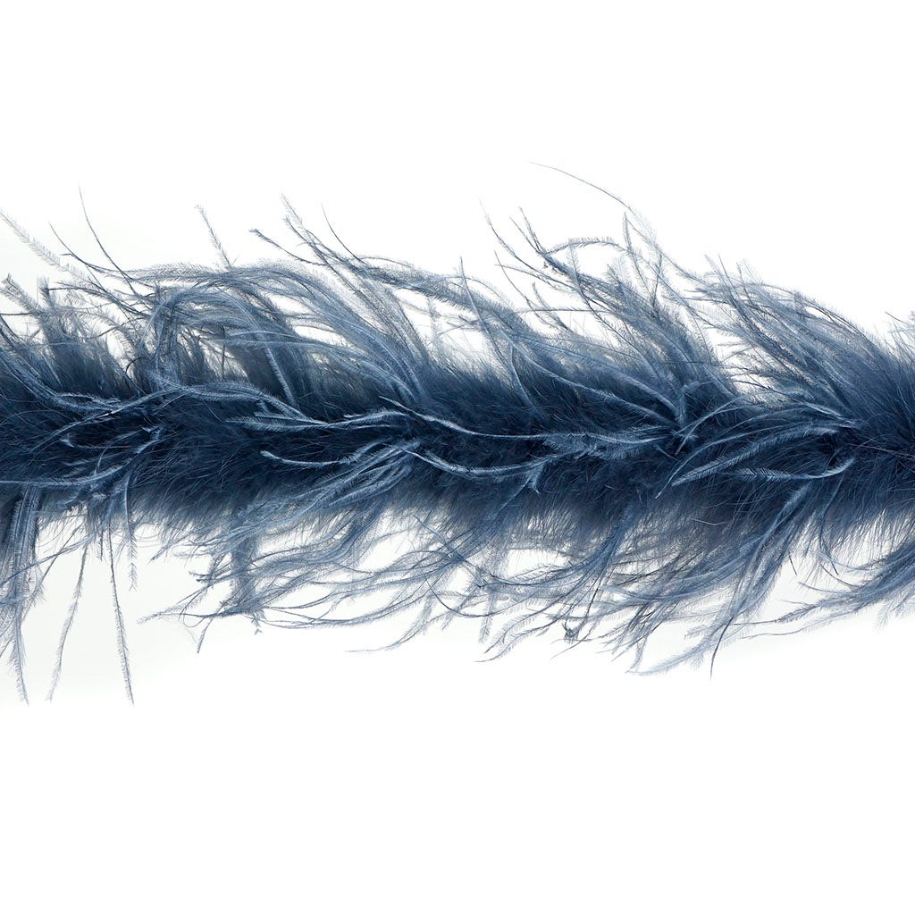 Twilight Blue 2 Ply Ostrich Feather Boa