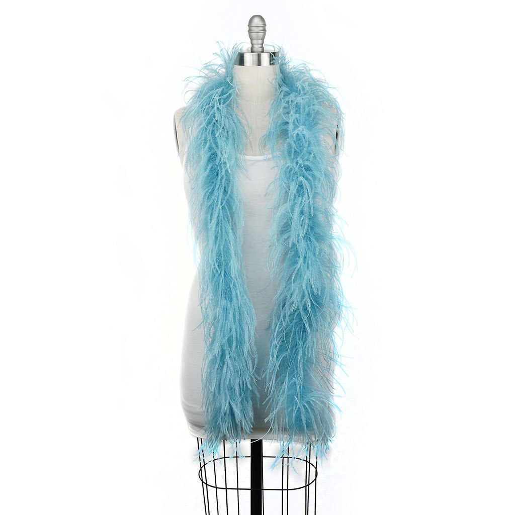 One Ply Ostrich Feather Boa - French Blue