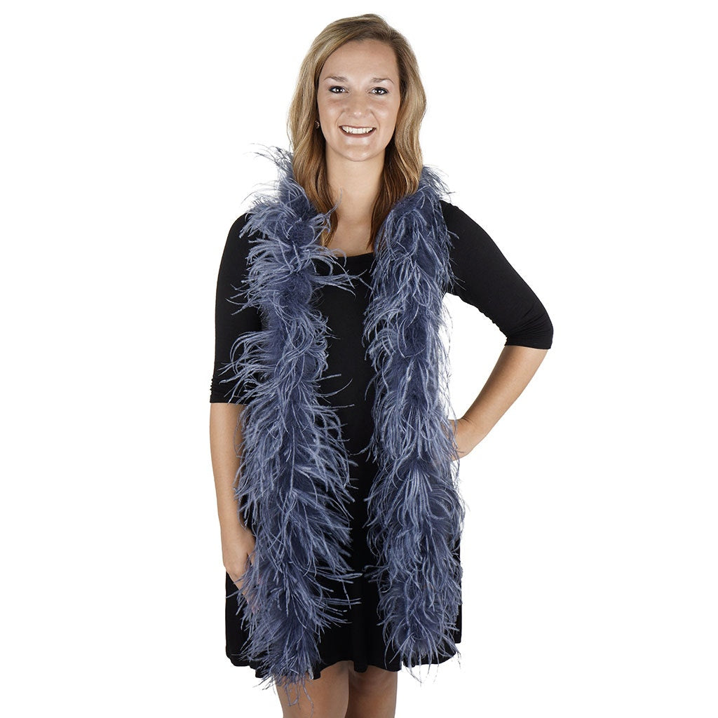 Twilight Blue 2 Ply Ostrich Feather Boa