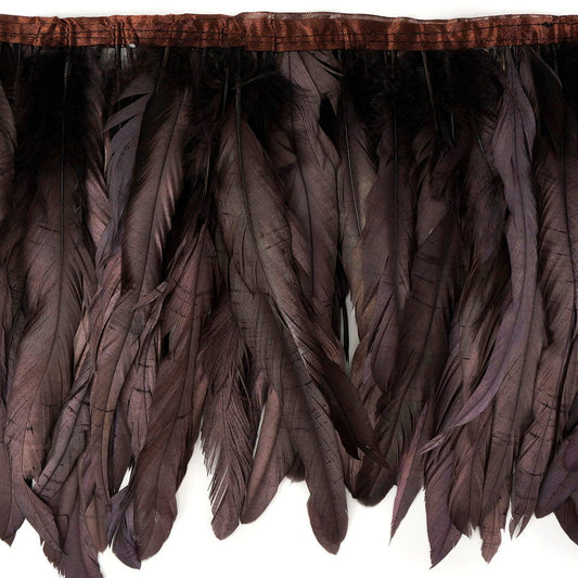 Bronze Iridescent Coque Fringe - 8 -10" - Brown Iridescent