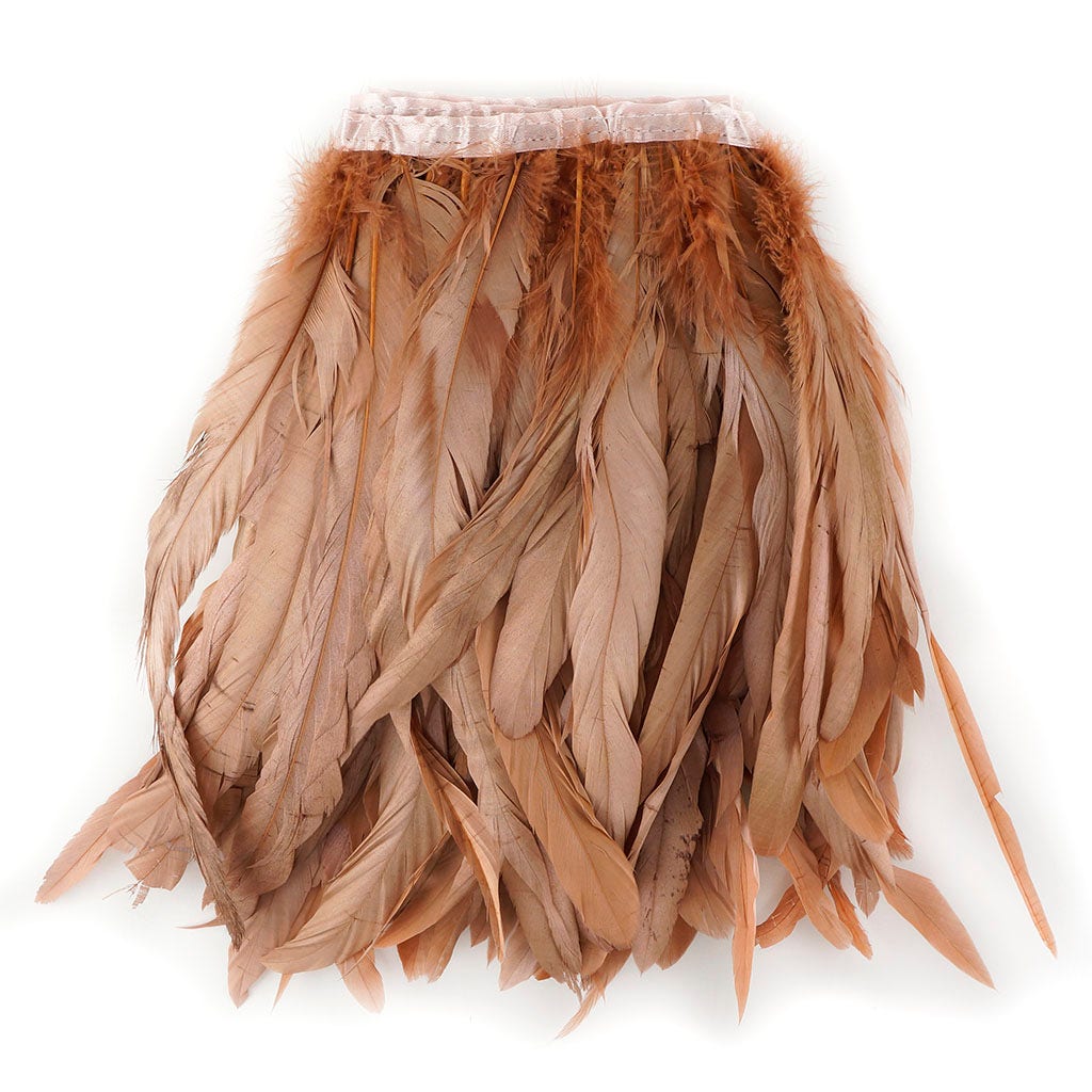 Bronze Iridescent Coque Fringe - 8 -10" - Metallic Copper