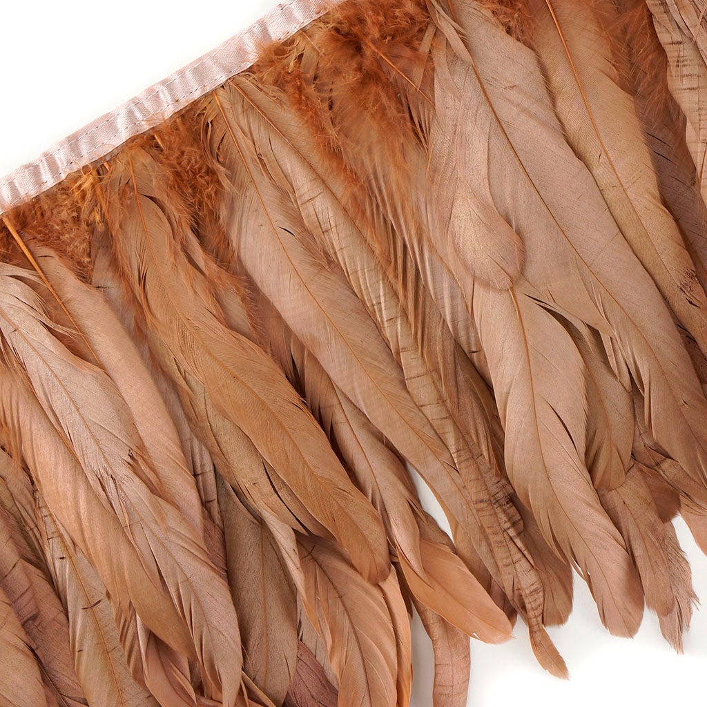 Bronze Iridescent Coque Fringe - 8 -10" - Metallic Copper