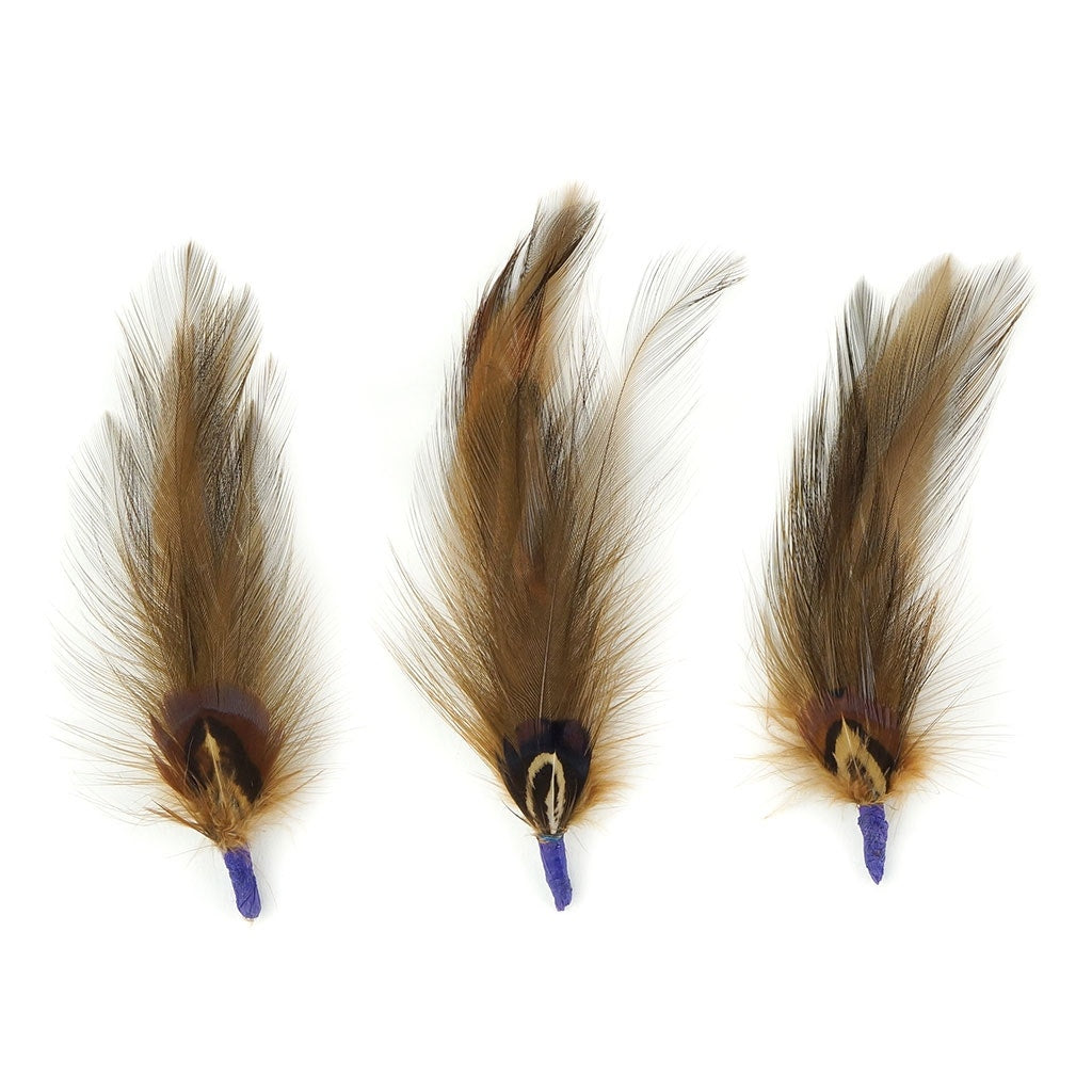 Hackle-Pheasant Hat Trim - Brown/Natural