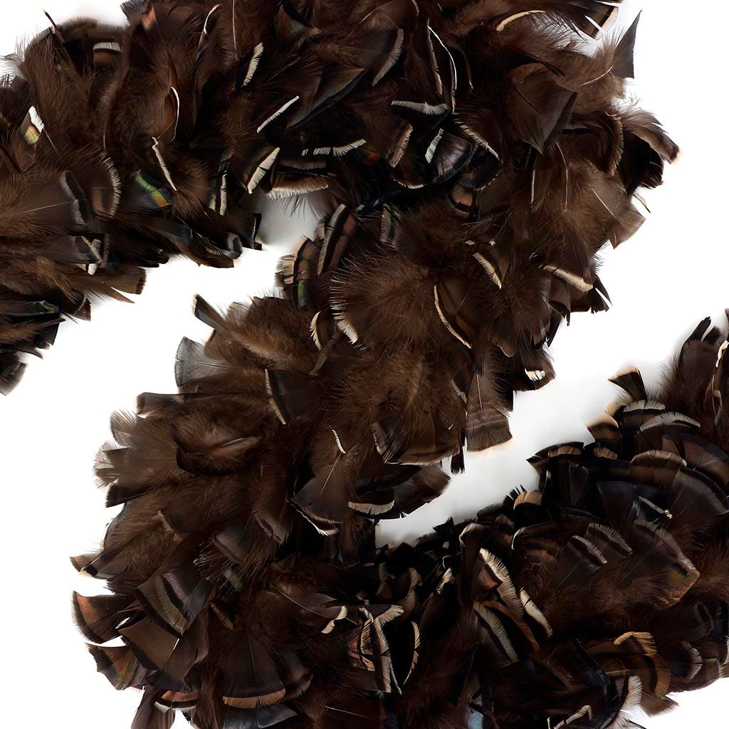 Natural Bronze Turkey Ruff Feather Boa | Buy Luxury Fluffy Boas ...