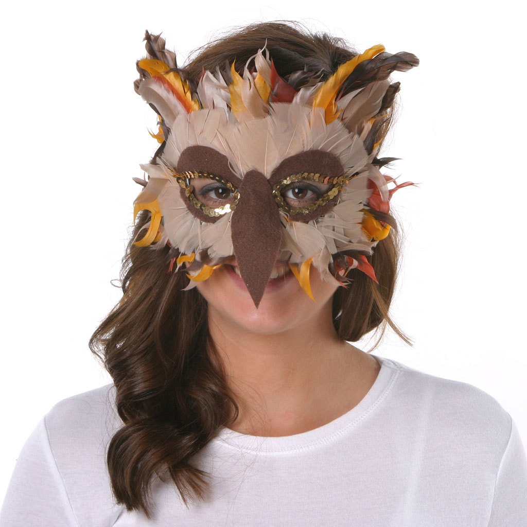 Feather Owl Mask - BE/GO/RU