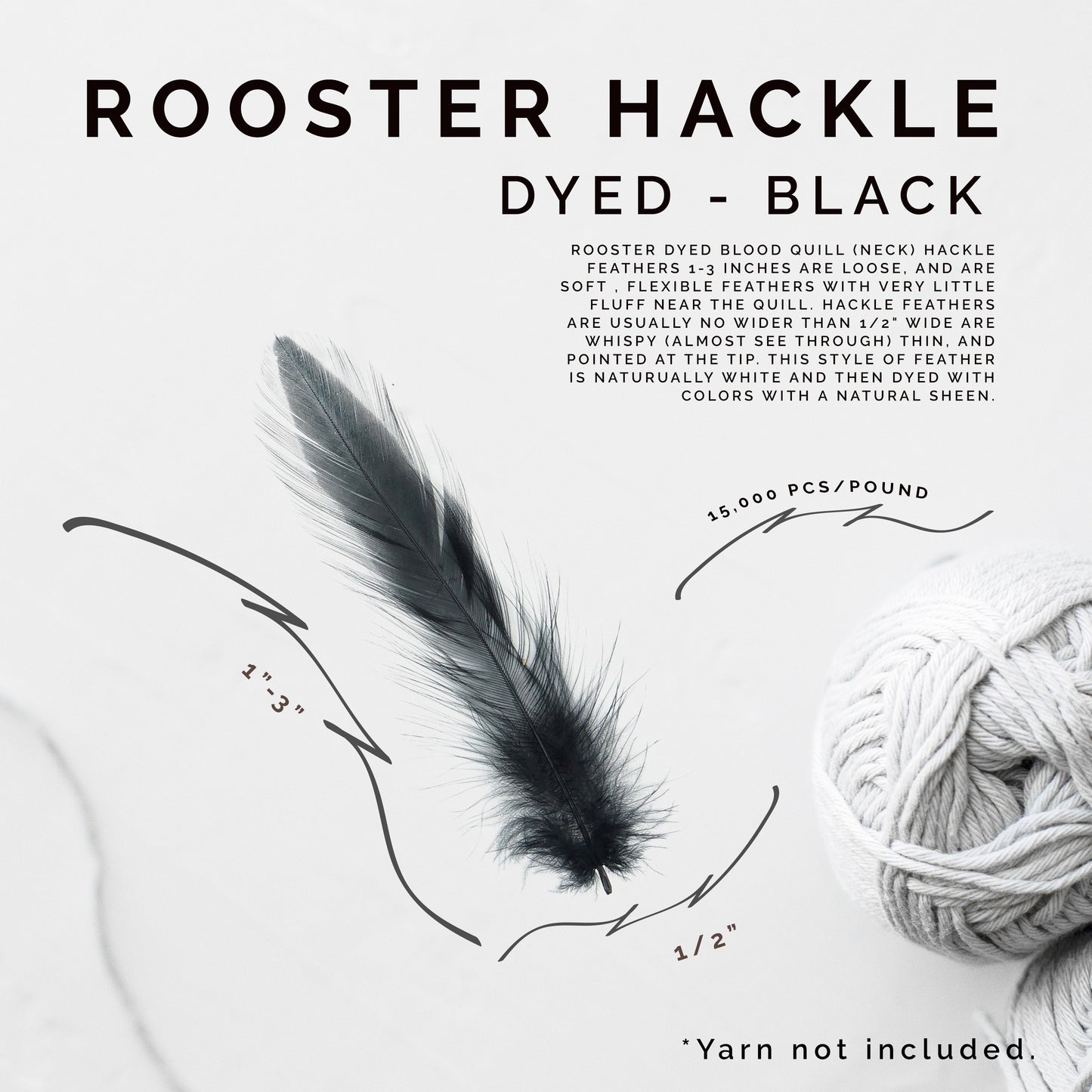 Black Dyed Duck Quill Feathers