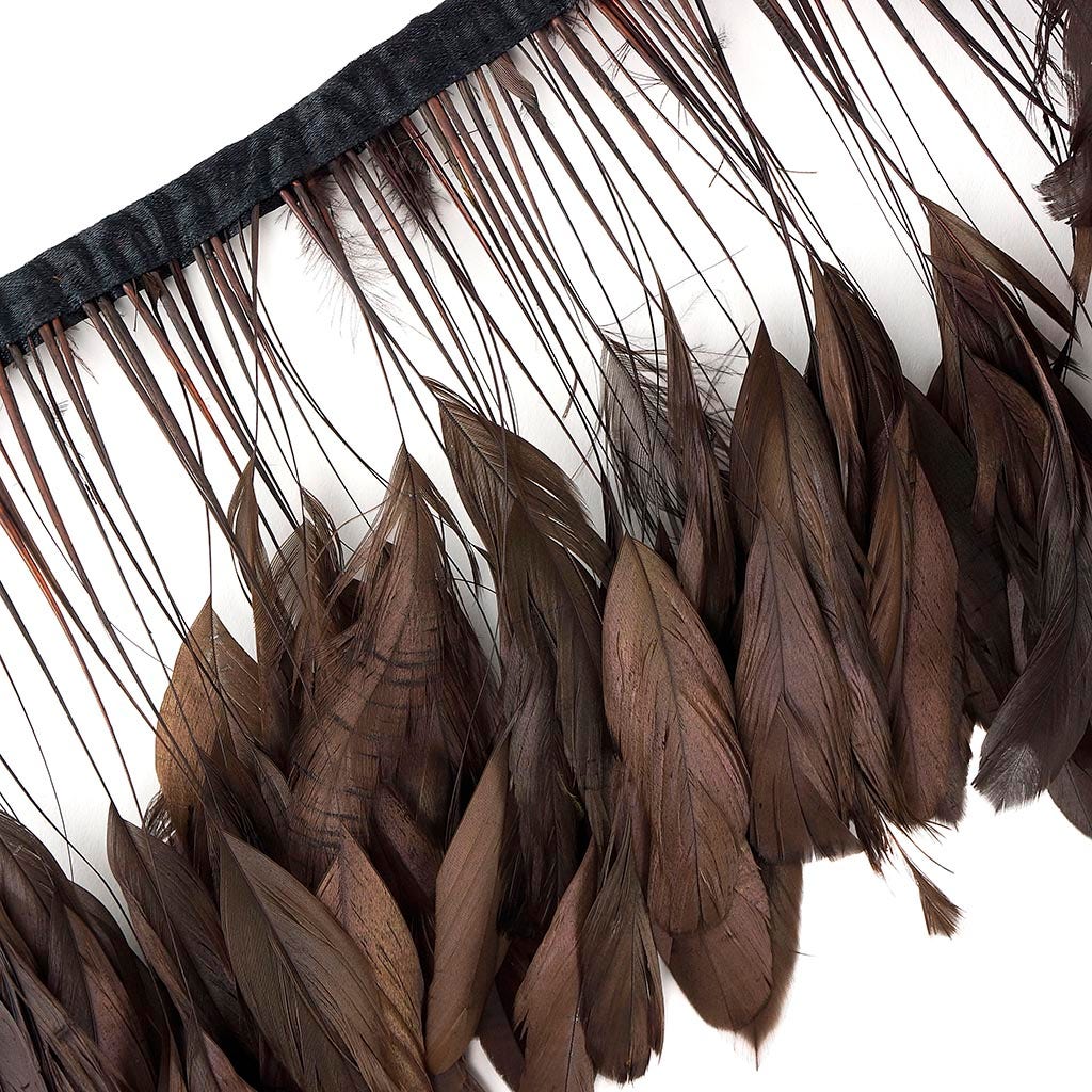 Stripped Bleached Coque Fringe - Brown