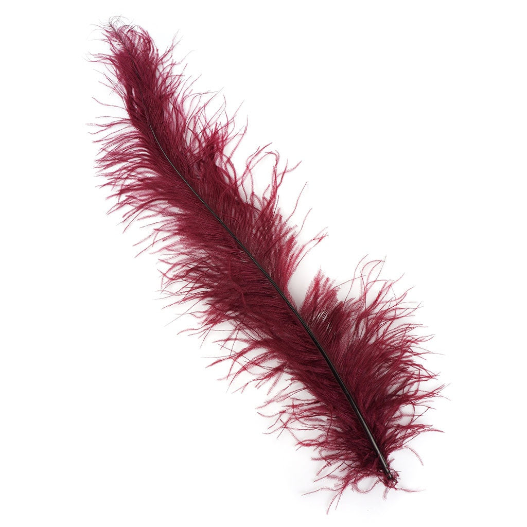 Ostrich Feathers-Spads Damaged - Burgundy