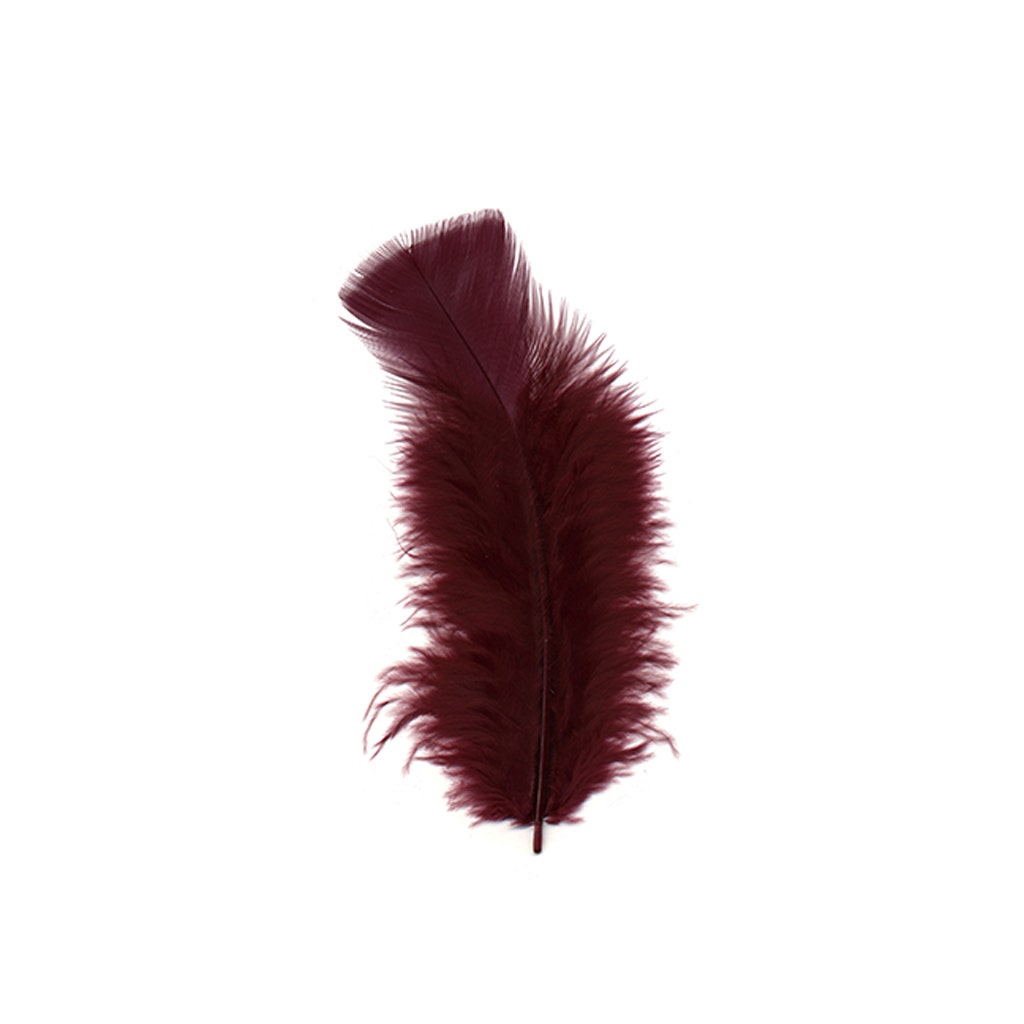 Turkey Feather Flats Dyed - Burgundy