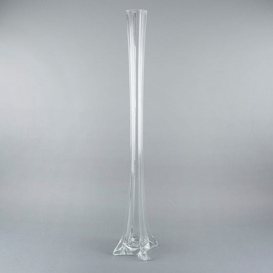 Eiffel Tower Glass Vase 24" Clear