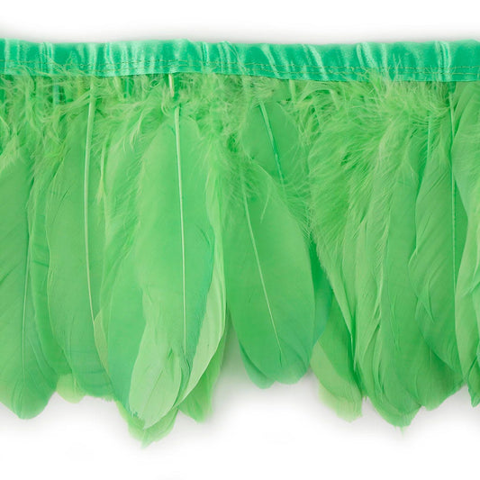 Parried Goose Pallet Feather Fringe - Apple