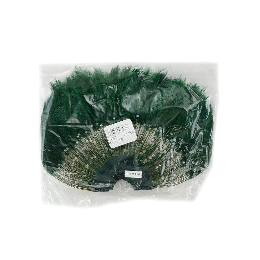 Feather Hackle Plates Solid Colors - Hunter Green