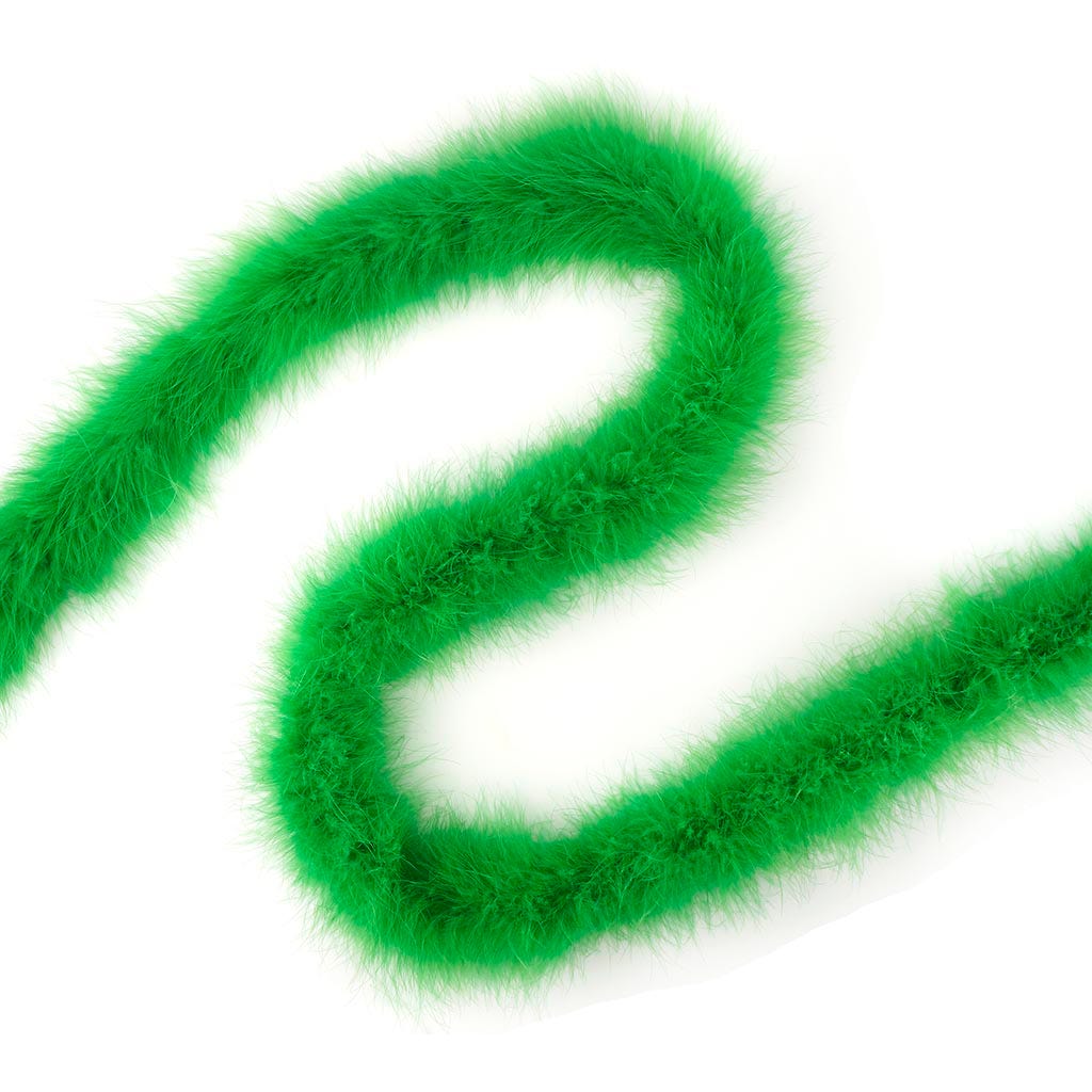 2 Yard Kelly Green Marabou Feather Boa | Heavy Weight Solid Color Boa ...