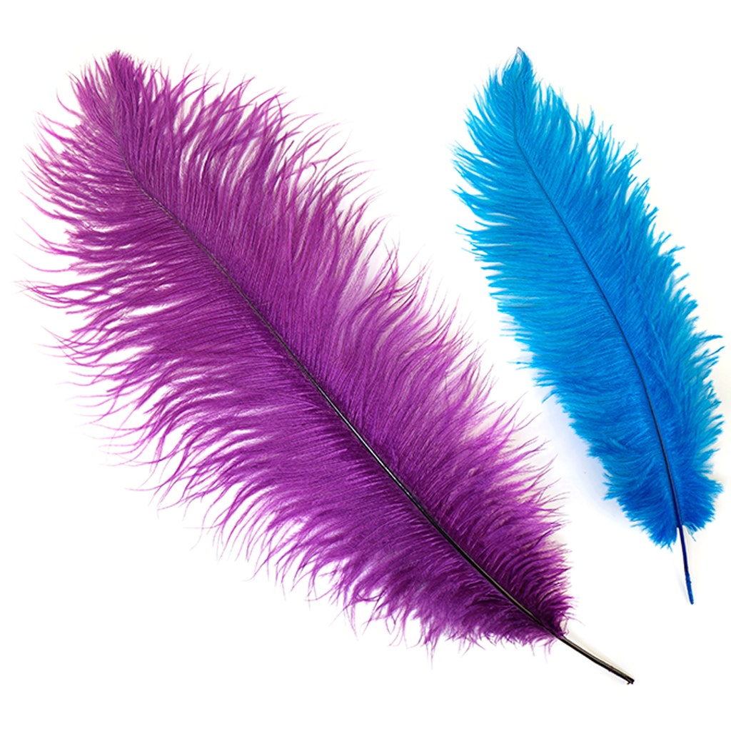 Ostrich Feather Tail Plumes 15-18 (Baby Pink)