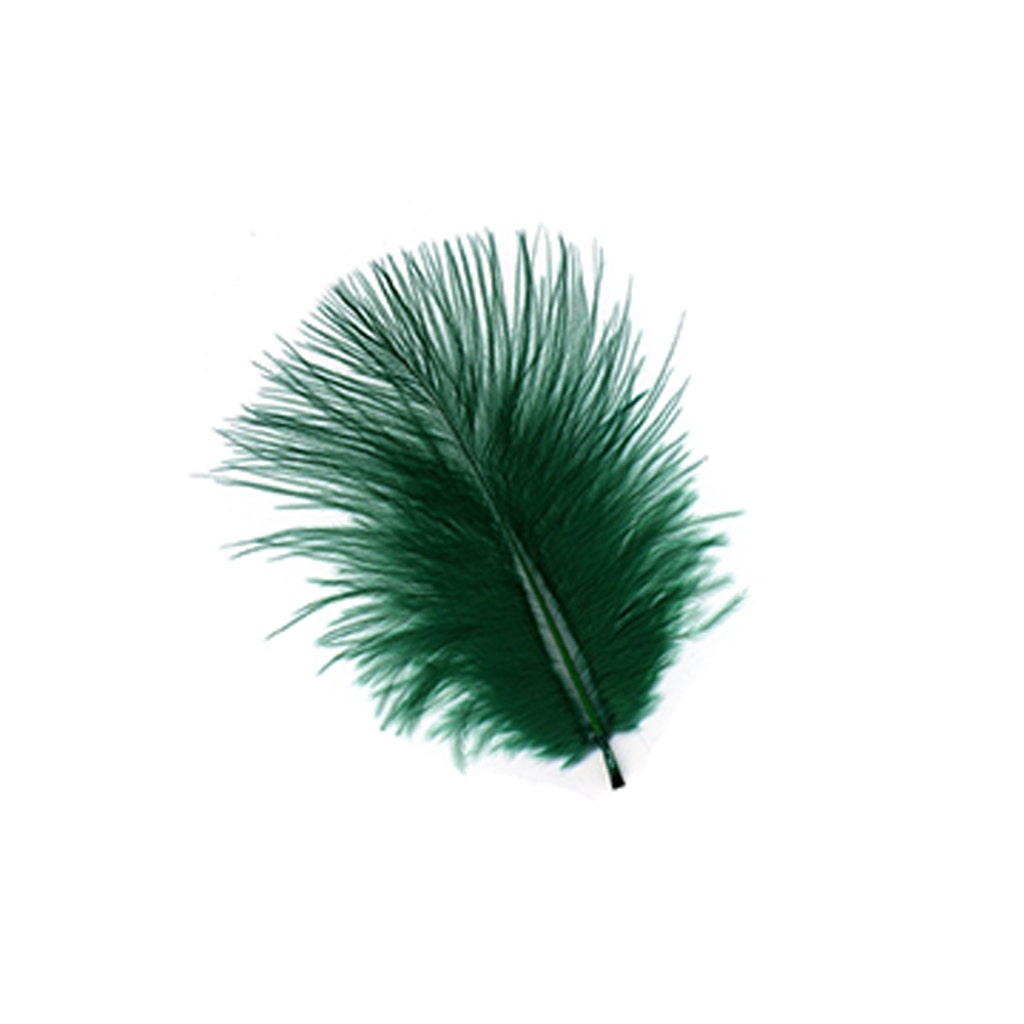 TURKEY MARABOU FEATHERS 1-4" - HUNTER GREEN