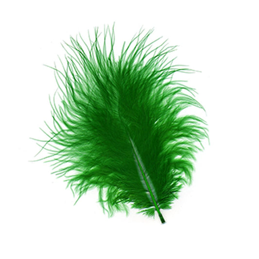 TURKEY MARABOU FEATHERS 1-4" - KELLY