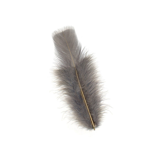 Turkey Feather Flats Dyed - Grey