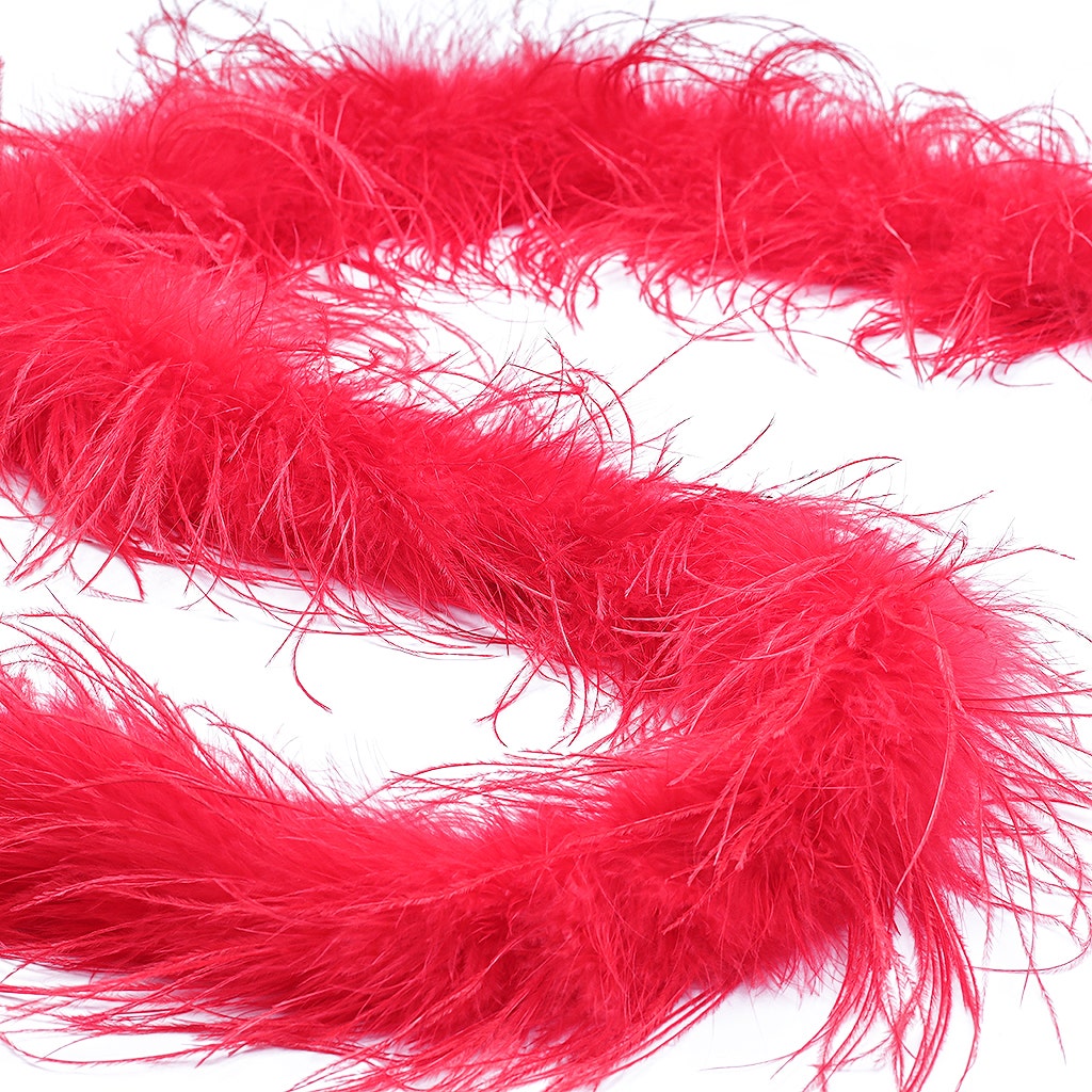 Red 2 Ply Ostrich Feather Boa