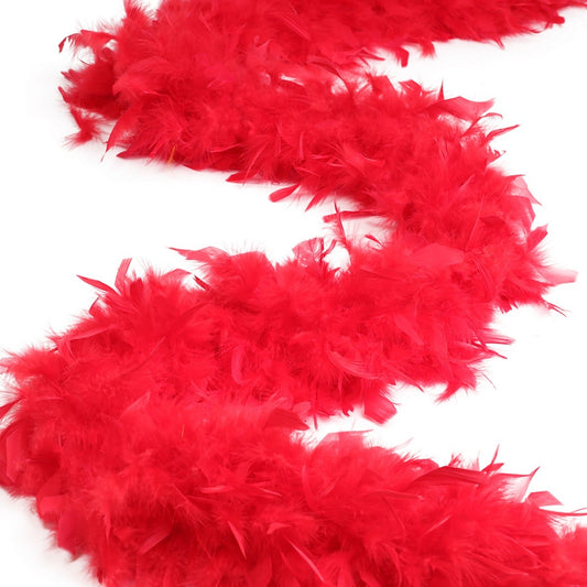 Chandelle Feather Boa - Heavyweight  - Red